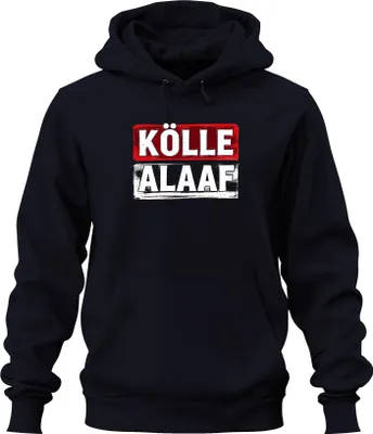 Produktbild von Kölle Alaaf Karneval Köln Fastnacht Karnevalsjeck Kölsche Fasching Uni Hoodie Kapuzenpullover, Navy, XL