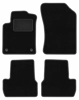 Obrázok produktu pre Velúrové autokoberce pre: Citroen C3 II 2009-2016 (hatchback) – sada 4 ks, čierne, na mieru – Wielganizator LUX