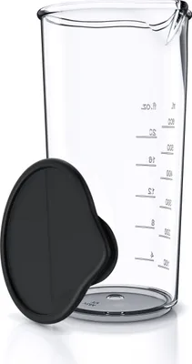 Produktbild von Arendo - Messbecher Kunststoff 600 ml – 20 Unzen – Klarsichtbecher transparent – ideal für elektrische Handmixer und Stabmixer – Trinkbecher