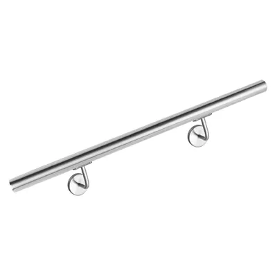 Obrázek produktu pro ACXIN nerezové zábradlí 150 cm, venkovní zábradlí na stěnu, Ø 40 mm schodišťové zábradlí s držákem na stěnu a koncovkami (150 cm, stříbrná)