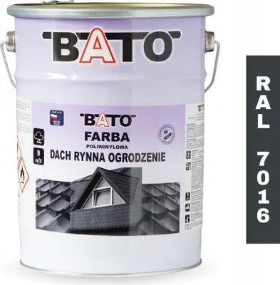 Zdjęcie produktu dla Farba Poliwin.dach Rynna Ogrodz. Antracyt Ral 7016 5L
