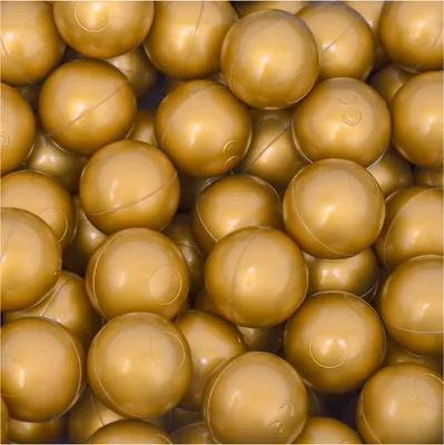 Produktbild von 50 Bälle für Bällebad 5,5cm Babybälle Plastikbälle Baby Spielbälle Gold