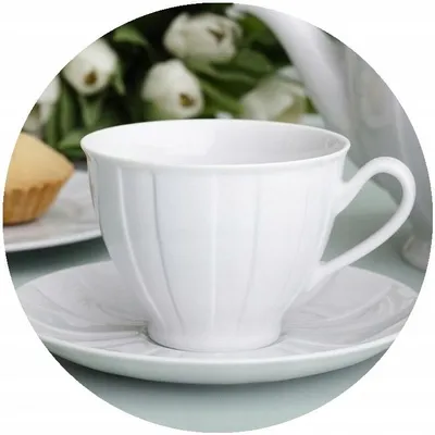 Produktbild von Ćmielów Oktawa Kaffeeservice 6 Personen Weiß Porzellan