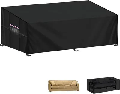 Productafbeelding van Famanu tuinstoelbeschermer, geschikt voor 3-4 personen - Waterdicht, 420D Oxford-stof, 220x85x71/61 cm