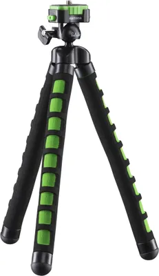 Produktbild von Mantona Kaleido Flex Stativ lime green - 270 x 43 x 43 mm - flexibel biegbar - mit Kugelkopf und Schnellwechselplatte - Reisestativ Travelstativ passend für Kameras, Smartphones, Action Cams