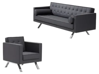 Obrázek produktu pro Křeslo 1-místné designové kožené křeslo čalounění pohovka 3-místný kancelářský nábytek