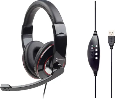 Obrázok produktu pre Gembird MHS-U-001, Kábel, Hovor / hudba, 130 - 20000 Hz, 200 g, Slúchadlá s mikrofónom, Čierna