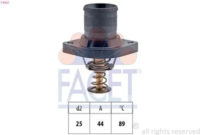 Produktbild von FACET Thermostat Kühlmittel 89°C passend für PEUGEOT 206 Schrägheck (2A/C) 206 CC (2D) 308 SW I (4E, 4H) 307 CC (3B) für CITROËN C5 III Kombi (RW)