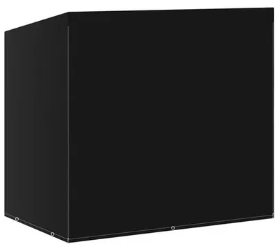 Image de Housse de protection pour balancelle de jardin - 135 x 105 x 175/140 cm - Résistante aux UV et imperméable - PE noir avec fermeture éclair et œillets