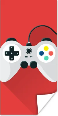 Produktbild von MuchoWow® Poster Controller - Spiele - Rot 20x40 cm - Plakat - Foto