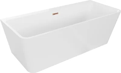 Image de Mexen Volta baignoire autoportante 170 x 75 cm, blanc, bonde or rose - 51131707500-60