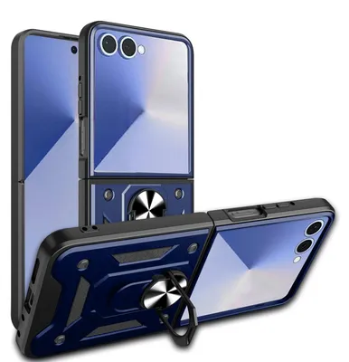 Produktbild von Outdoor Hülle mit Kameraschutz Ringhalter für Samsung Galaxy Z Flip 8 Blau