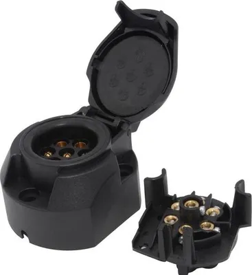 Immagine prodotto di Presa Bottari a 7 pin - Presa nera per rimorchio