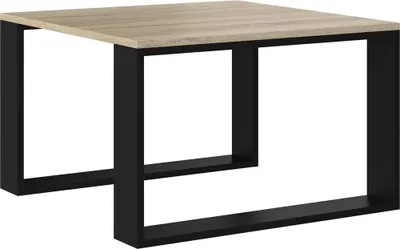 Obrázek produktu pro VBChome Konferenční stolek 67 x 67 x 40 cm Dub Sonoma - černý Konferenční stolek do obývacího pokoje Čajový stolek Odkládací stolek Pohovka Moderní obývací pokoj Kancelář Dub Sonoma - černý