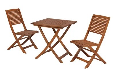 Produktbild von Merxx Gartenmöbelset Bali 3tlg., 2 Klappstühle, 1 Bistroklapptisch- Akazie