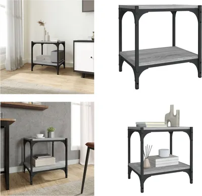 Produktbild von vidaXL TV Schrank Grau Sonoma 40x33x41 cm Holzwerkstoff und Stahl - TV-Schrank - TV-Schränke - TV-Möbel - TV-Ständer