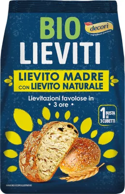 Produktbild von Decorì  Mutterhefe, mit Vitalkeimen aus gemahlenem Weizen, mehr Geschmack und Leichtigkeit, ideal zum Backen, 105 g