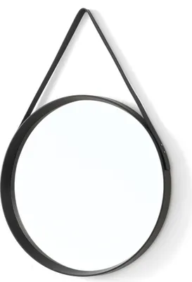Obrázek produktu pro Dekorativní závěsné zrcadlo, Ø 53 cm, černé