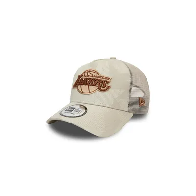 Produktbild von New Era Adjustable Trucker Cap - Los Angeles Lakers stone