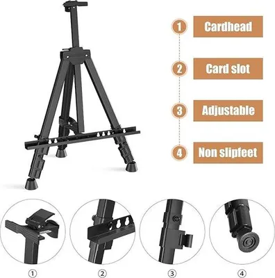Immagine prodotto di Cavalletti per pittura e pubblicità, altezza 168 cm, per l'arte e la pubblicità esterna
