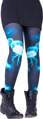Produktbild von cosey - Bedruckte Tiermotiv-Leggins (Einheitsgröße) - Design Jellyfish