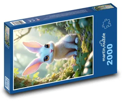 Produktbild von martinpuzzle - Puzzle 2000 Teile - Niedliches Häschen
