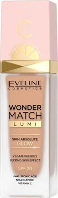 Produktbild von Eveline Cosmetics Wonder Match – mattierende, glänzende Foundation, Farbton 25 - Sand Beige
