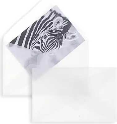 Produktbild von Briefumschläge Offset transparent 62x98mm 90g/qm NK VE=100 Stück weiß