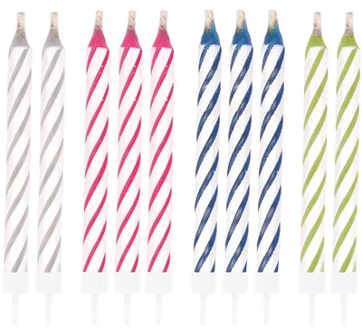 Produktbild von RIETHMUELLER 10 bunte Spiralkerzen 6,3 cm für Geburtstagsfeier