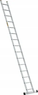 Produktbild von Drabest | Leiter - Aufstiegsleiter - 15 Sprossen - Tragfähigkeit 150 kg - Aluleiter 1x15 Stufen - Professionelle Anlegeleiter