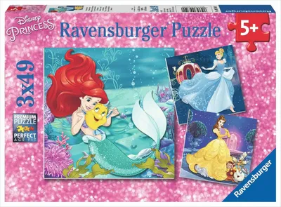 Zdjęcie produktu dla Puzzle dla dzieci Ravensburger - 09350 Przygody Księżniczek - Puzzle dla dzieci w wieku od 5 lat, puzzle Disney 3x49 elementów