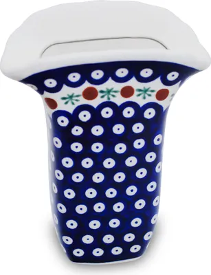 Produktbild von Original Bunzlauer Keramik 500ml Vase "Lotta" 18,0cm – Trompetenvase Blumenvase, Nachbildung 41