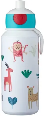 Image de Mepal, lot de 2 gourdes Pop-Up Campus 400 ml - Animal Friends 107410065373