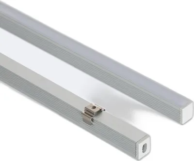 Produktbild von Aluminiumprofil Aufbau Mini für LED Streifen bis 6 mm Aluminium 2 m Weiß transluzent