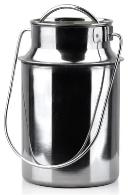Image de Contenant à lait - Cruche à lait - 2,5 litres - Acier inoxydable - Argenté