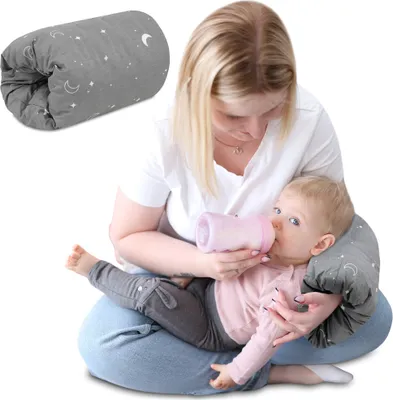 Produktbild von Stillkissen klein Breastfeeding und Nursing Pillow für unterwegs 20 cm - Stillmuff Armkissen und Lagerungskissen Baby Arm Still Kissen aus weicher Baumwolle