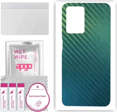 Produktbild von apgo Rückseite Schutzfolie, Skin, kompatibel mit OnePlus Nord CE 2 Lite, Hinten Displayschutzfolie aus Vinylfolie, kratzfest, einfache Montage - Kohlenstoff-Chamäleon CAKA1