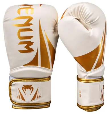 Produktbild von Venum Challenger 2.5 Boxhandschuhe – Weiß/Gold – 14-Unzen