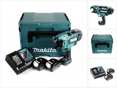 Produktbild von Makita DTR 180 RTJ Akku Bewehrungsverbinder 18V Brushless für 0,8mm Bindedraht im Makpac + 2x 5,0Ah Akku + Ladegerät