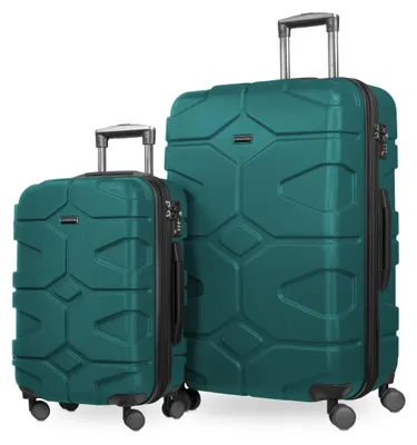 Image de HAUPTSTADTKOFFER X-Kölln - Set de 2 valises trolleys extensibles, coque dure robuste ABS, bagage à main + bagage à main, TSA, (S & L),Aquagrün