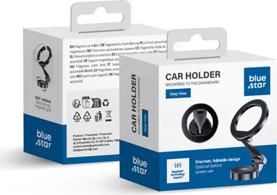 Obrázek produktu pro Držák na auto vhodný pro palubní desku BLUE STAR Easy Wiev, kompatibilní s MagSafe, černý