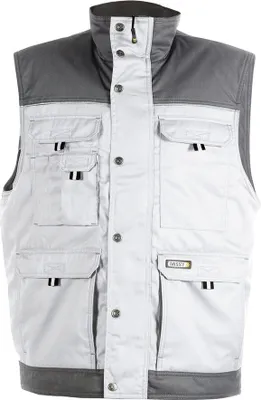 Immagine prodotto di DASSY® Hulst gilet bicolore BIANCO/GRIGIO CEMENTO taglia L lunghezza: STANDARD