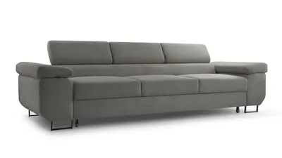 Produktbild von Sofa 3-Sitzer mit Schlaffunktion NAVIO, Farbe: Dunkelgrau (Poso60)