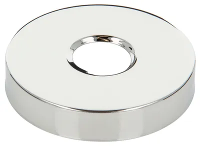 Produktbild von tecuro Gewinderosette (3/4) Ø 27 mm x Ø 80 mm x Höhe 15 mm, Messing verchromt