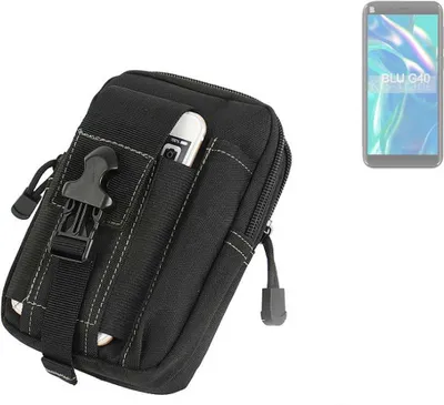 Produktbild von K-S-Trade Gürtel Tasche kompatibel mit BLU G40 Gürteltasche Holster Schutz Hülle Handy Hülle Smartphone outdoor Handy-Hülle schwarz Zusatzfächer