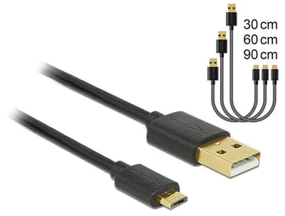 Produktbild von DELOCK DeLOCK 83680 USB-Kabel USB 2.0 USB A Micro-USB B Schwarz