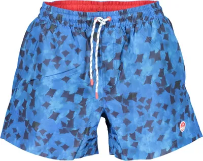 Produktbild von Herren-Badehose Blau: Bequemer Badeboxer aus recyceltem Material