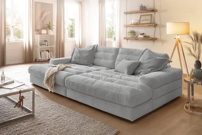 Produktbild von KAWOLA Big Sofa LANA Stoff grau