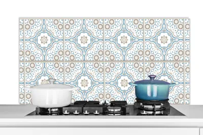 Obrázek produktu pro KitchenYeah® Odstřikovač do kuchyně - Odstřikovač do kuchyně - Ochrana stěny sporáku a dřezu - Květiny - Portugalsko - Design 120x60 - Alu-Dibond (alternativa ke skleněnému odstřikovači) - Tepelně odolný - Odstřikovač na sporák