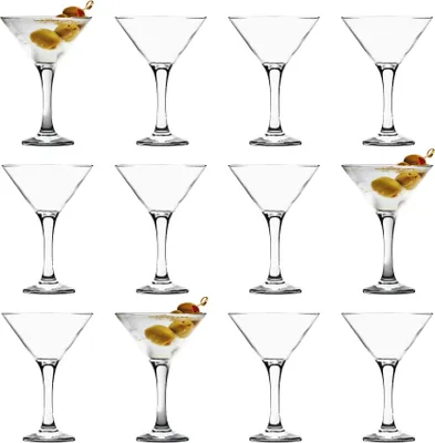 Produktbild von 12x klar 175ml Misket Martini Gläser - Geschirrspüler Safe Klassische Party Bar Champagner Espresso Cocktail Glas Geschenk Set - von lav - von lav